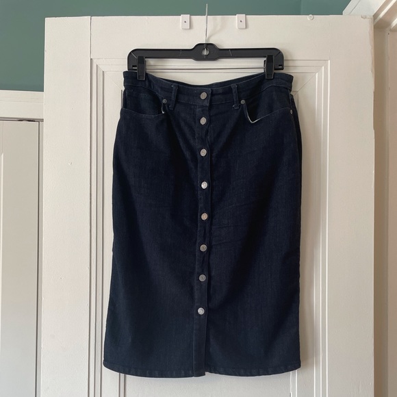 NWT Banana Republic Button Front Denim Skirt - Picture 6 of 8
